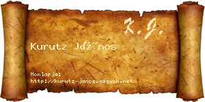 Kurutz János névjegykártya